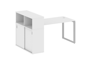 Стол METAL SYSTEM письменный на О-образном м/к с опорным шкафом-купе БО.РС-СШК-3.3 1810*1120*1098
